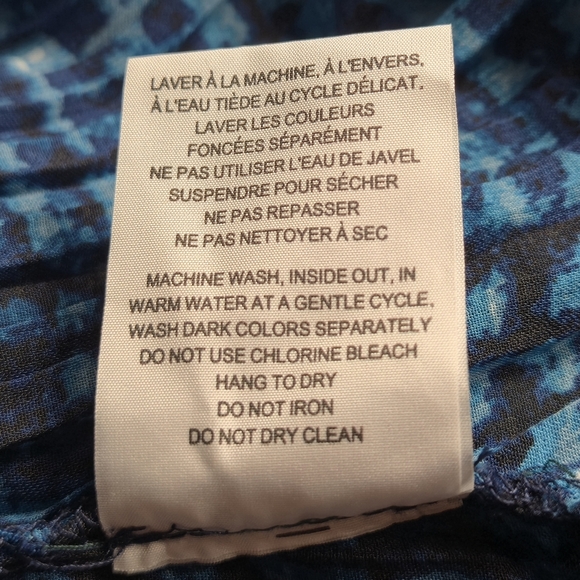 Addition Elle 16 Blouse Button Down Blue Sheer Plissé Flared Sleeve Plus Boho - Picture 14 of 15